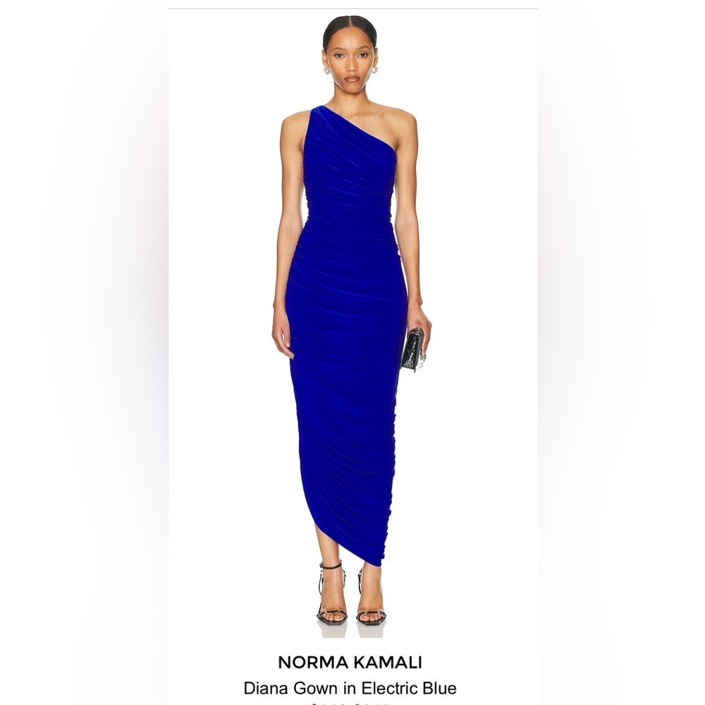 Norma Kamali Vibrant Blue Midi Dress
